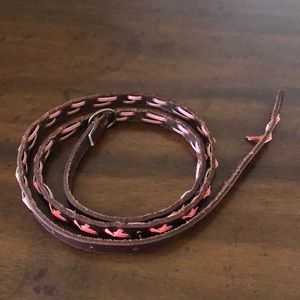 Lightly worn thin belt